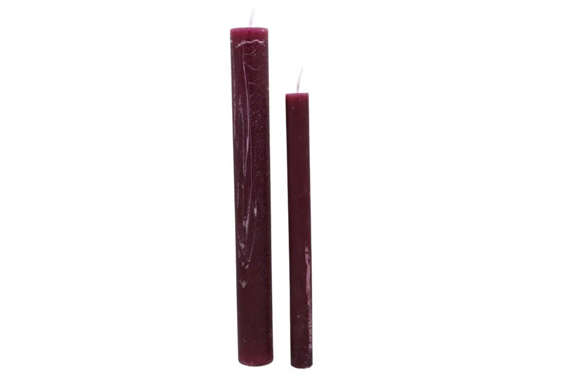 Stabkerze Rustika 240/21mm beere (burgund)