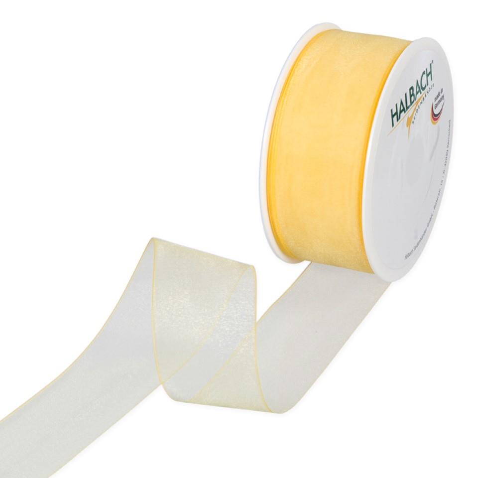 Organza 40mm o.Dr. gelb912 Organza 40mm o.Dr. gelb912