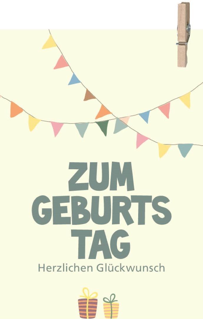 Minikarte Zum Geburtstag 7,5x5 cm Minikarte Zum Geburtstag 7,5x5 cm