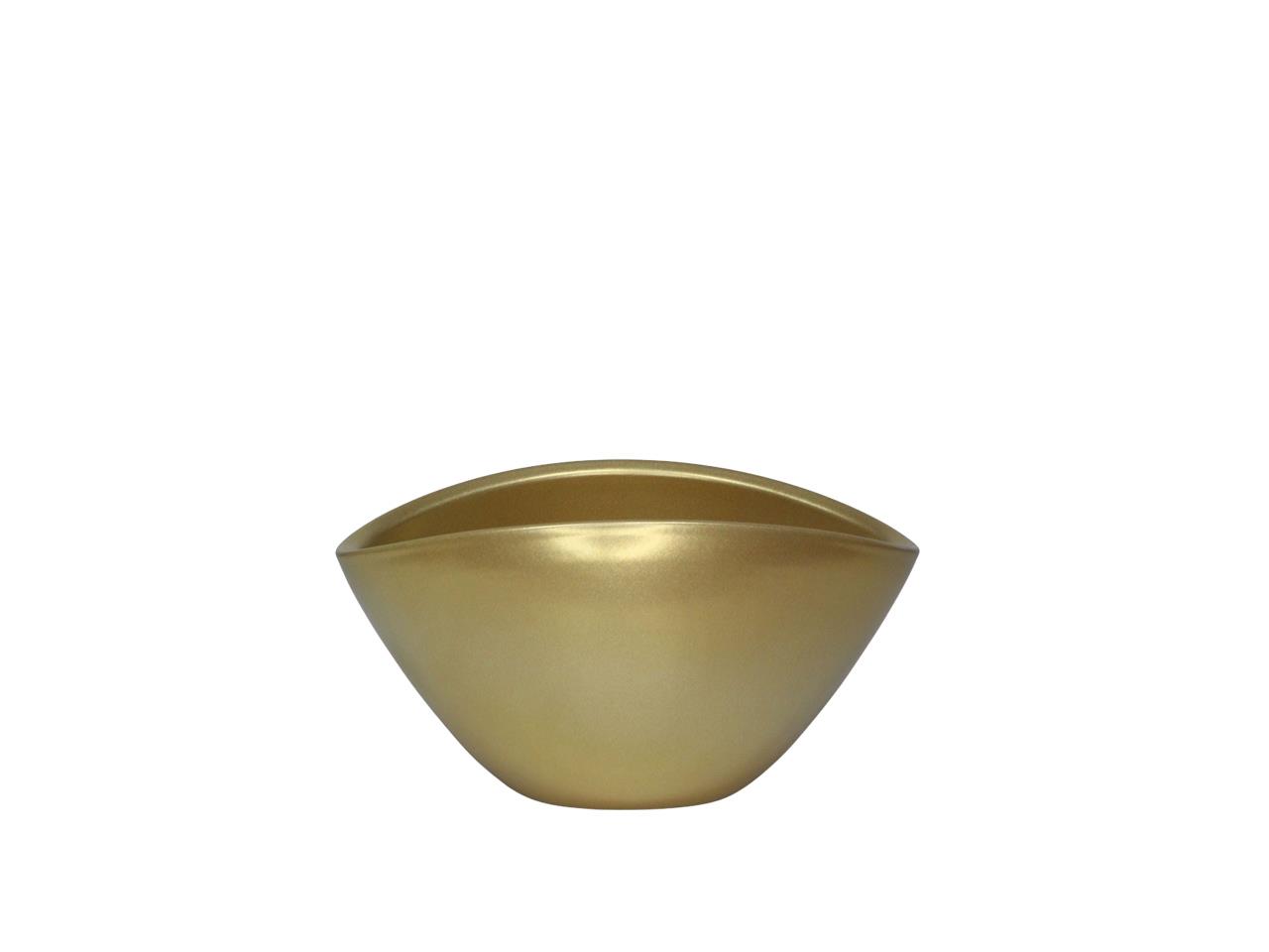 Keramiksteckschale oval perlgold L15cm Keramiksteckschale oval perlgold L15cm