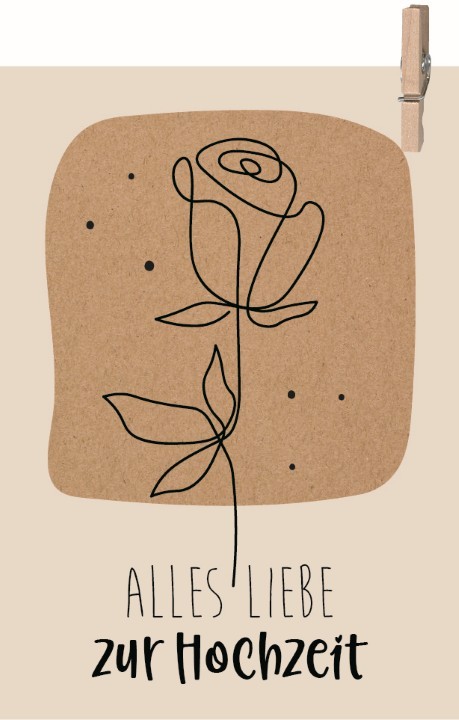 Minikarten Alles Liebe zur Hochzeit 7,5x5 cm