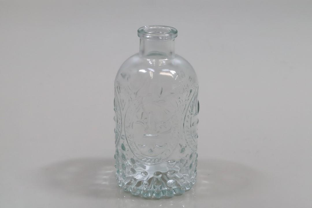 Flasche Glas Lilie klar D7 H12,9 cm