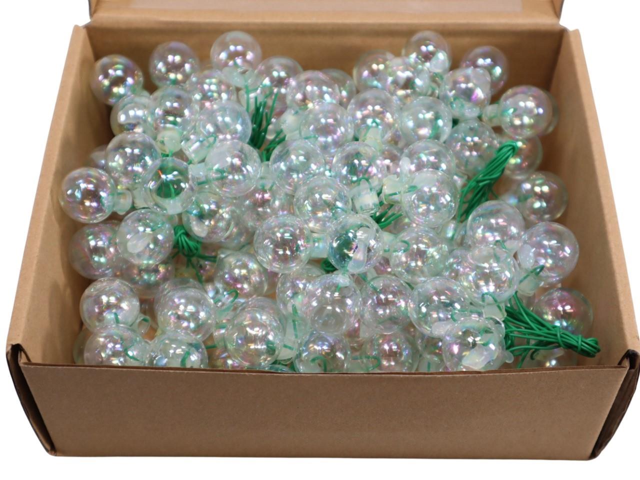 Glaskugel 20 mm a.Draht 144 St. irisierend