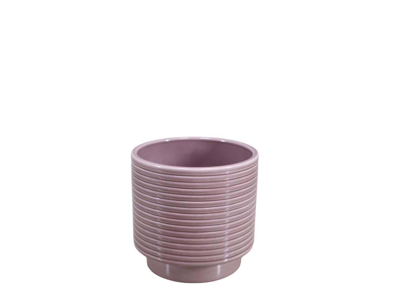 Cylindroübertopf m. Fuß Rings Keramik melange-lasur 10,5cm