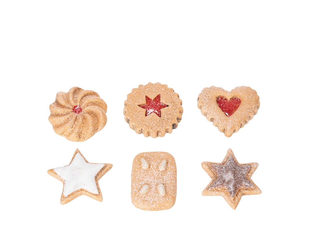 Zimtsterne & Zimtherze Keramik Set/6 braun D5x4,8cm