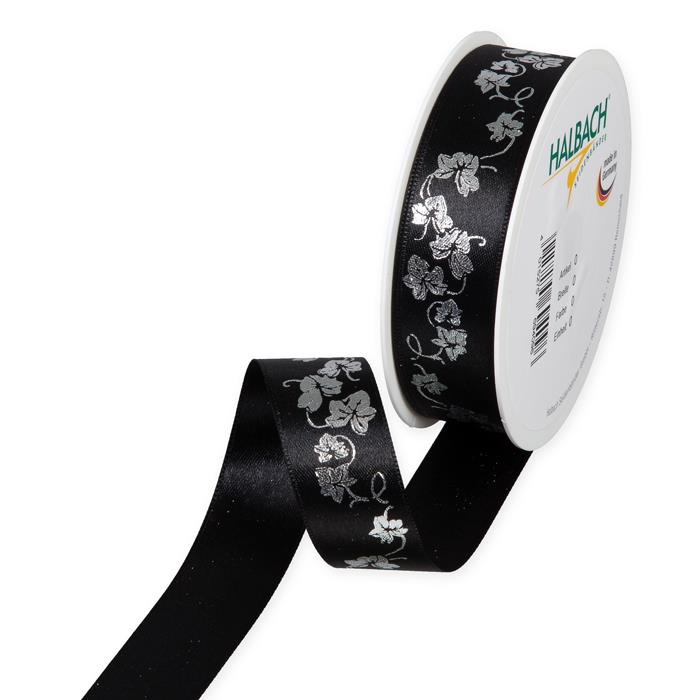 Trauerflor Efeuranke 25 mm 20 Meter silber 211 Trauerflor Efeuranke 25 mm 20 Meter silber 211