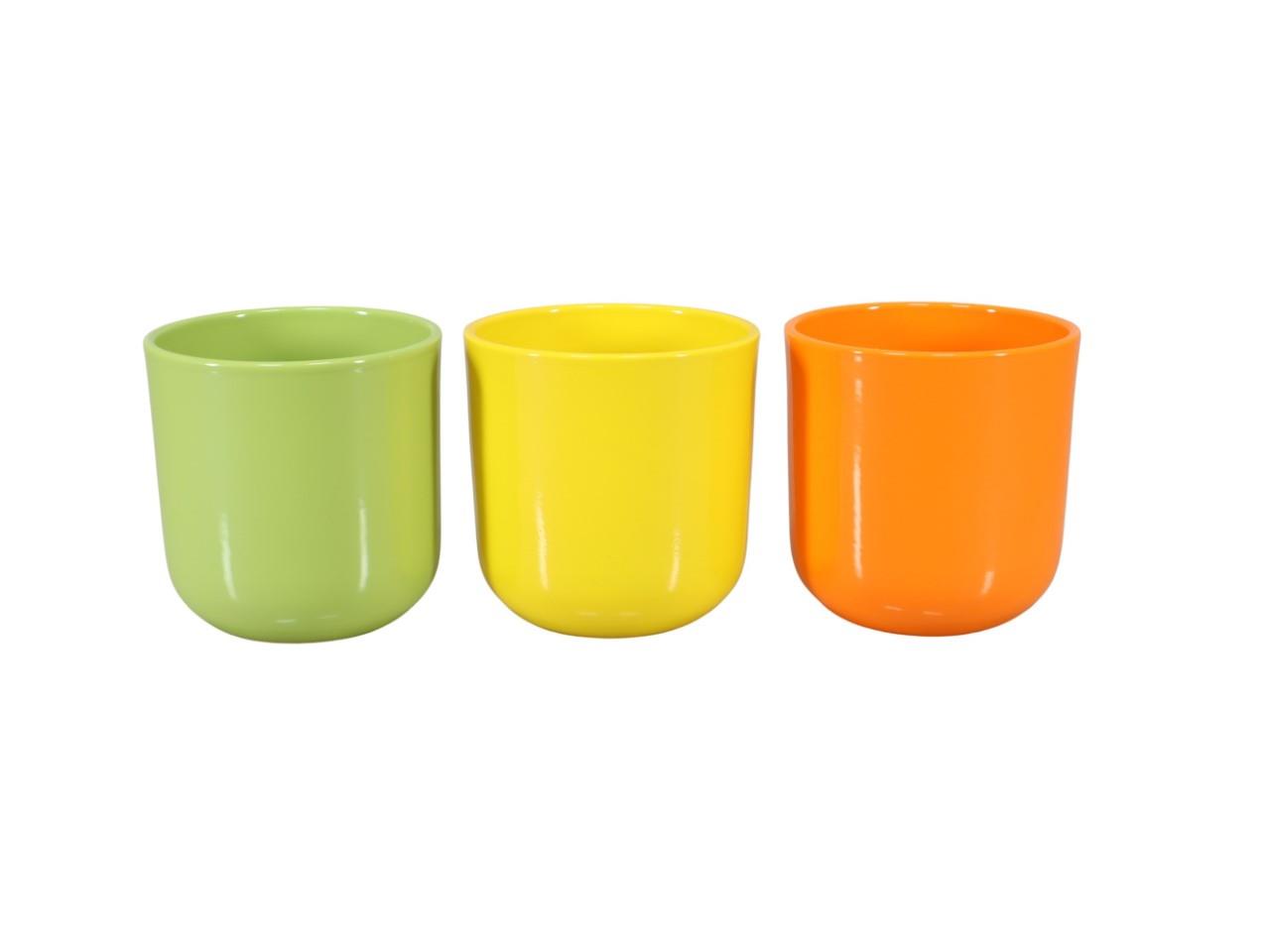 Keramikübertopf (Hochtopf) Serie 801 frühl.-mix D13cm Keramikübertopf (Hochtopf) Serie 801 frühl.-mix D13cm