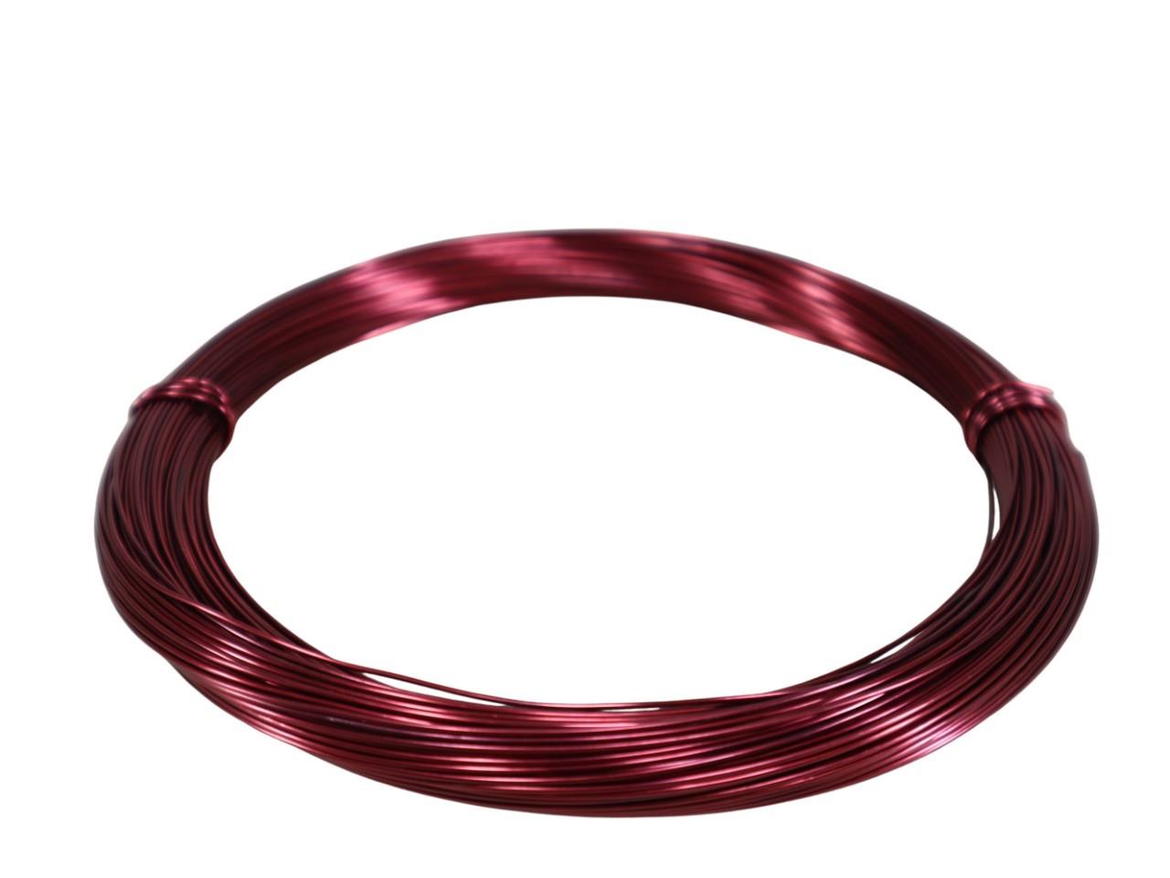 Aluminium-Draht 1,0mm 60m dunkelrot