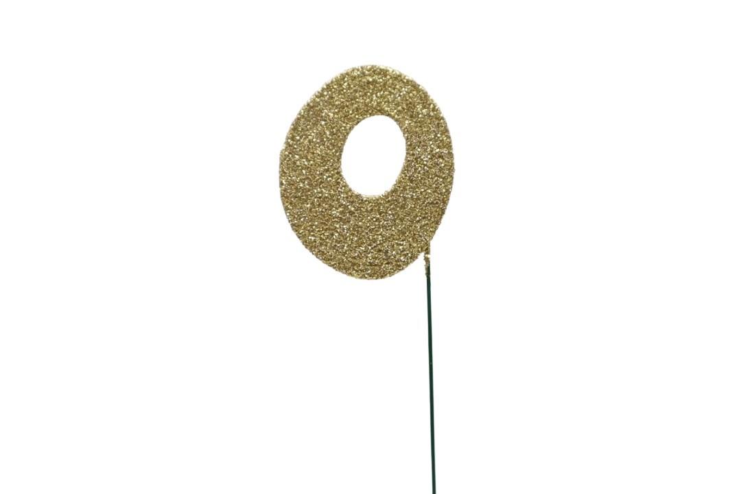 Glimmer-Einzelzahl -0- gold Glimmer-Einzelzahl -0- gold