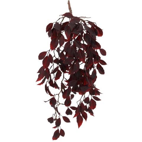 Blätterbusch hängend 64cm burgund