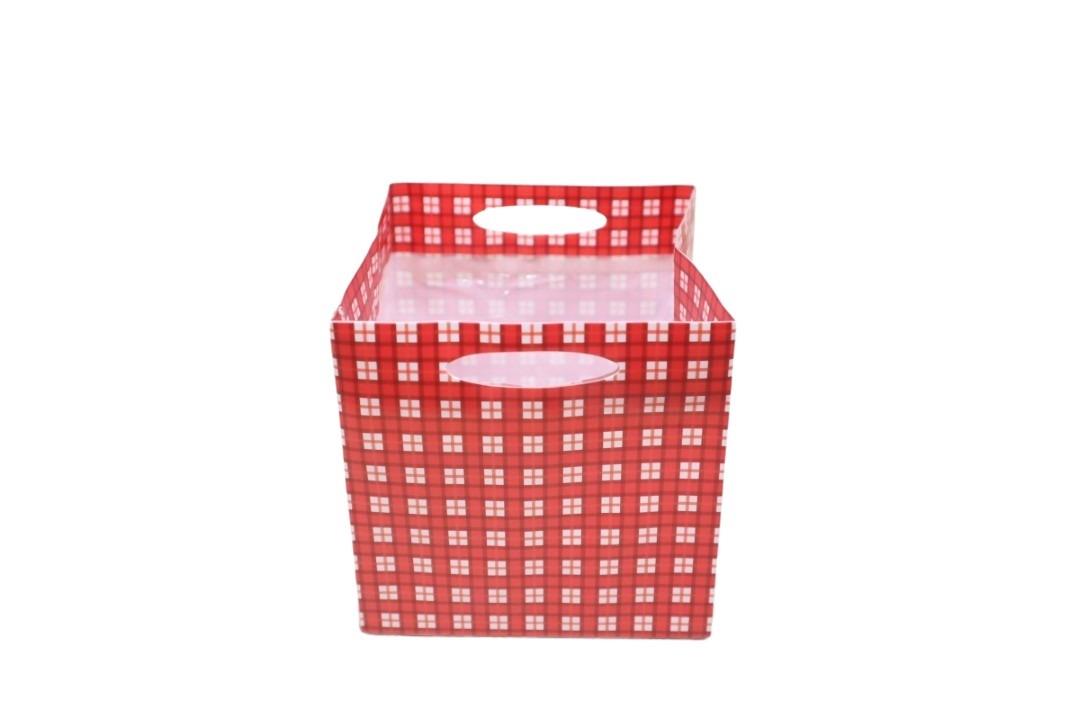Tasche Quadro Kunststoff rot D10,5x10,5cm Tasche Quadro Kunststoff rot D10,5x10,5cm