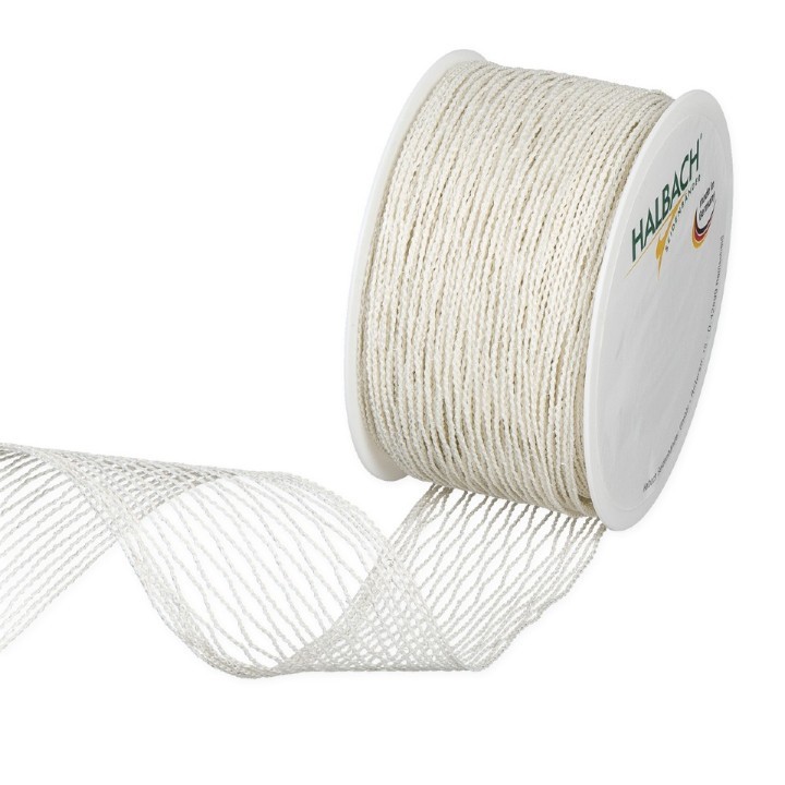 Stretch-Gitterband 50 mm 10 Meter off-white 70