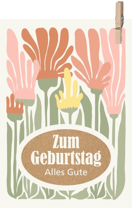 Minikarten Zum Geburtstag alles Gute 7,5x5 cm