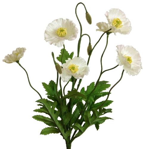 Mohnbusch 35 cm creme