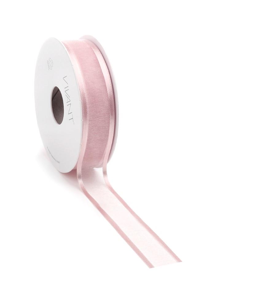 Band Prego Organza/Satinrand 22 mm 25 Meter altrosa Farbe 16
