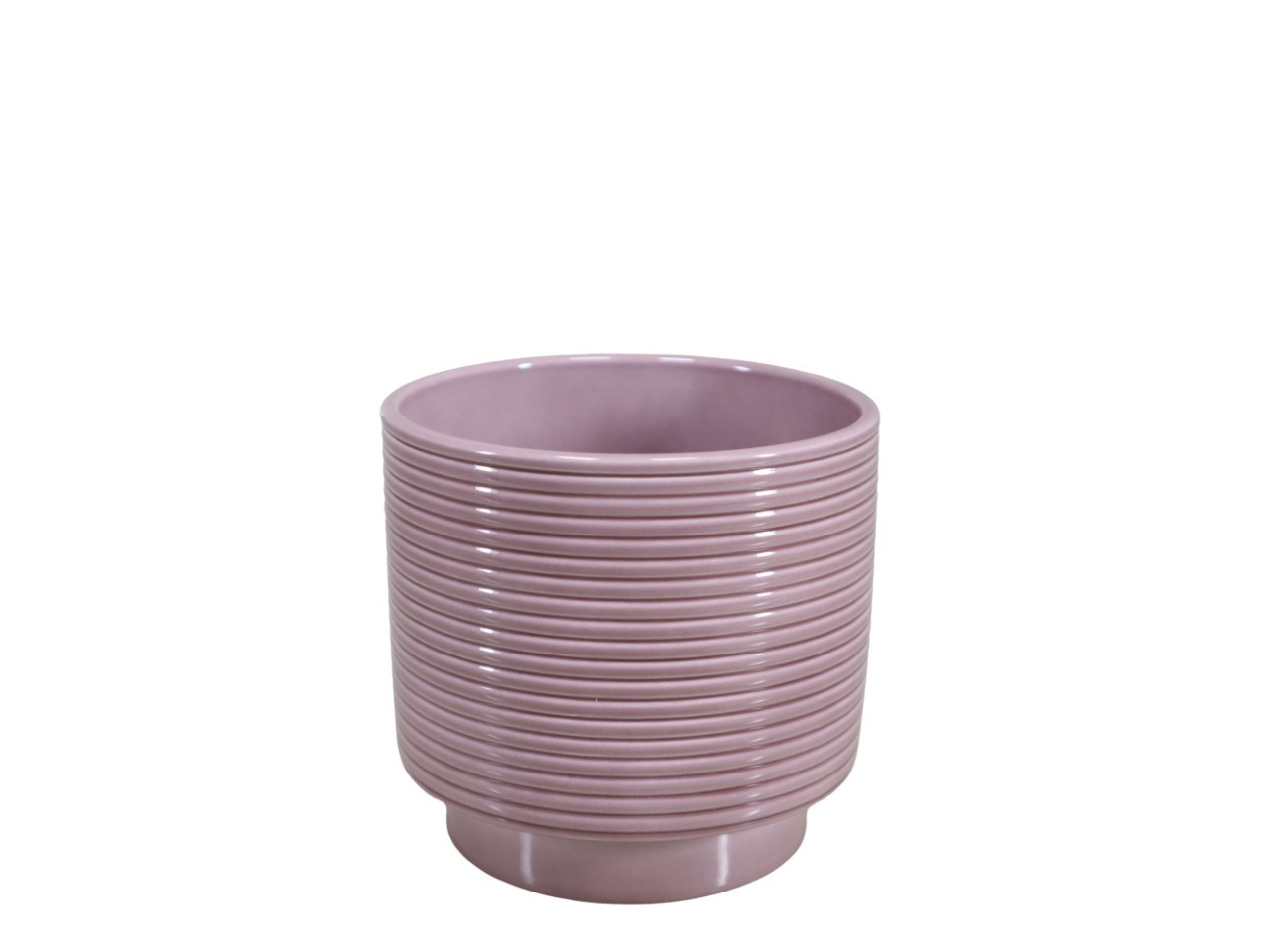 Cylindroübertopf m. Fuß Rings Keramik melange-lasur D13cm