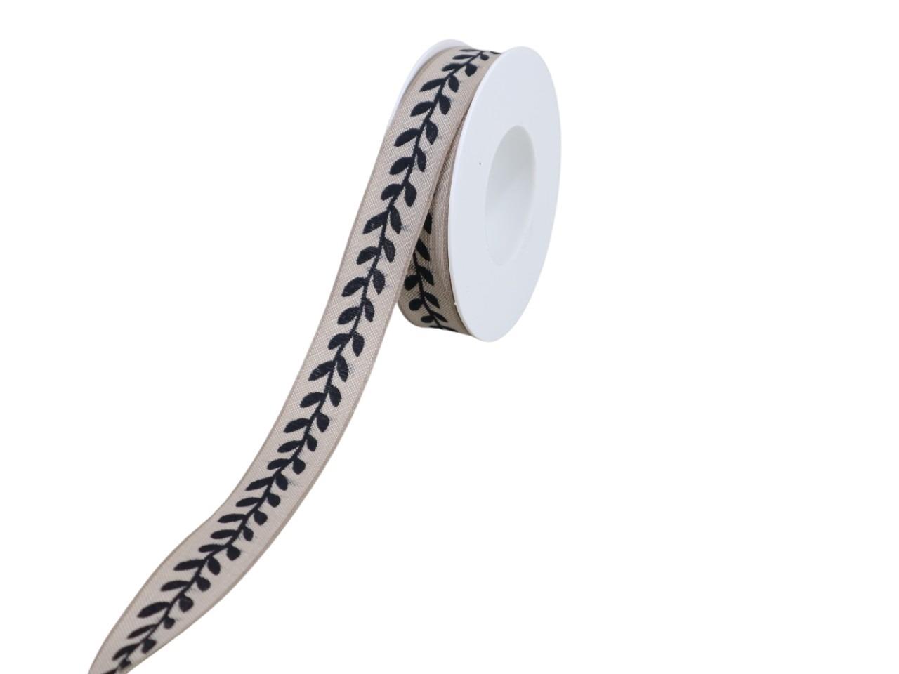 Band Trauerranke schwarz 25mm 20m