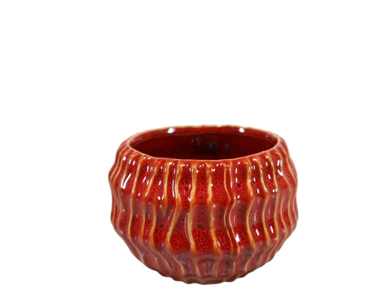 Übertopf Keramik orange D14,5cm