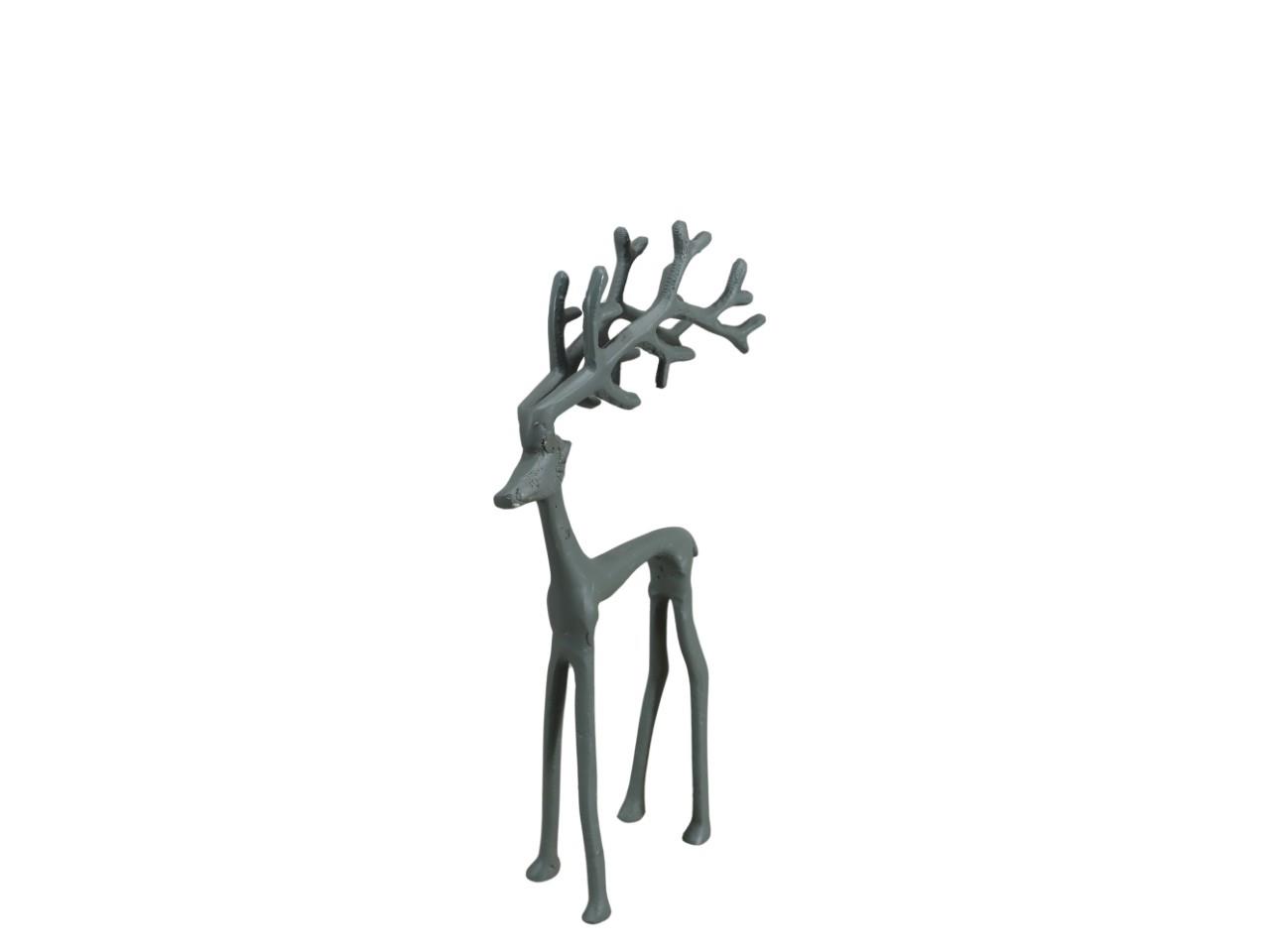 Hirsch stehend Aluminium khakigrün H31x17cm Hirsch stehend Aluminium khakigrün H31x17cm