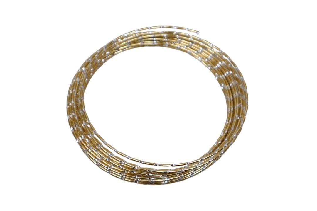 Diamantendraht 10m 2mm Alu gold Diamantendraht 10m 2mm Alu gold