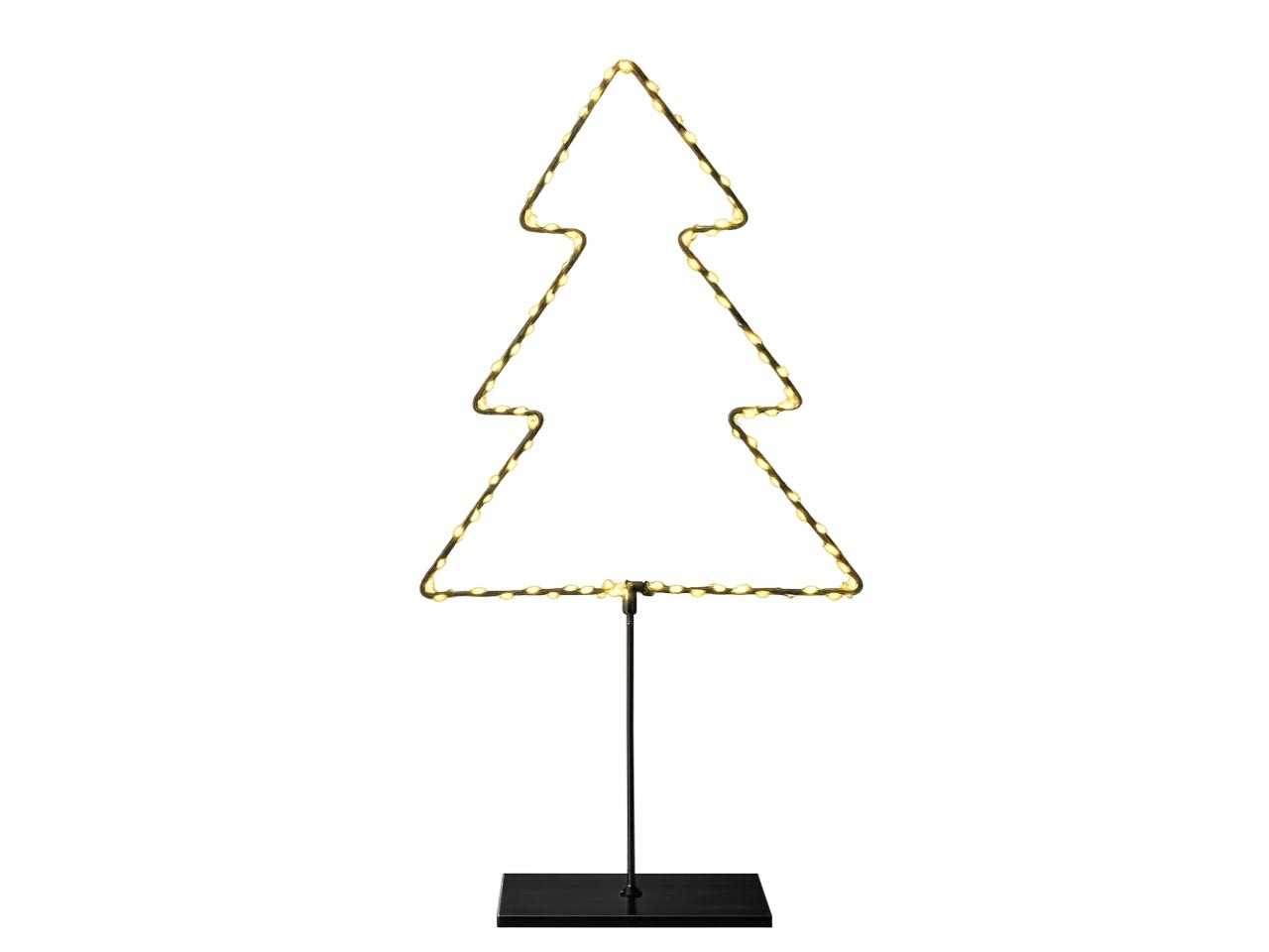 Tannenbaum mit Sockel 90LED warmweiß Metall schwarz H61cm