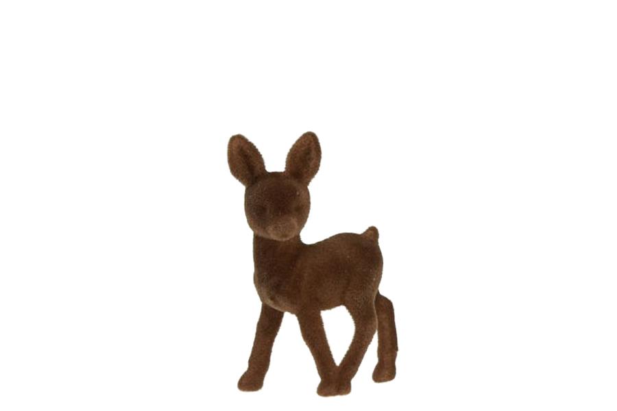 Rehkitz beflockt Kunststoff braun 11cm Rehkitz beflockt Kunststoff braun 11cm