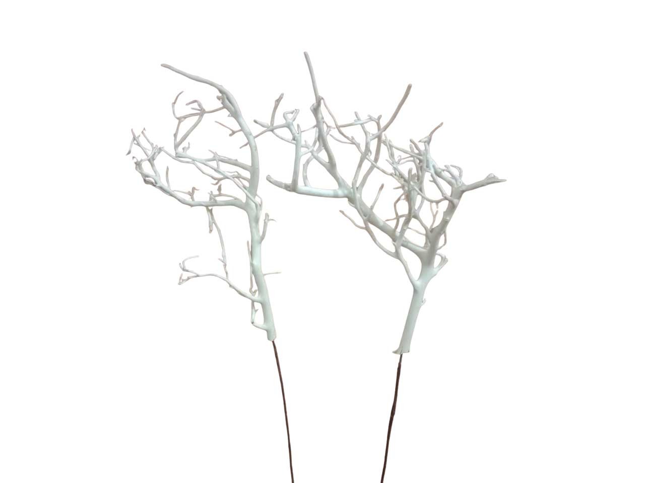 White Bush Bündel am 30cm Drahtstiel gebleicht