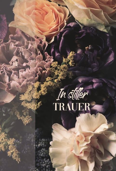 Trauerkarte Chique In stiller Trauer 11,5x17 cm
