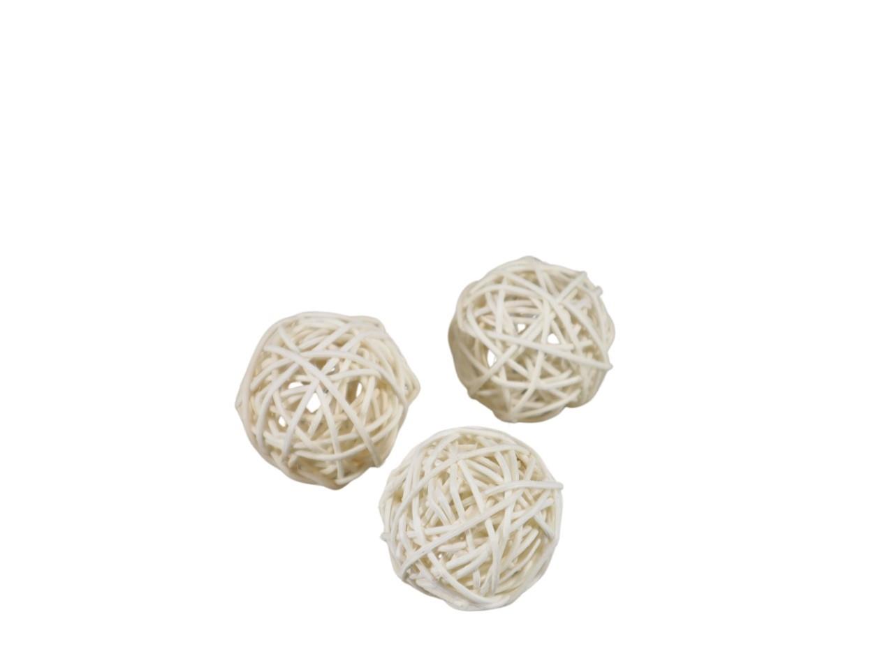 Rattanball gebleicht D5cm