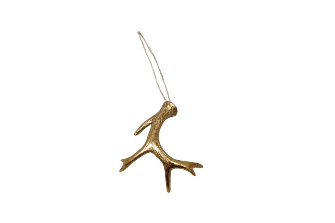 Hänger Geweih Poly gold 8cm Hänger Geweih Poly gold 8cm