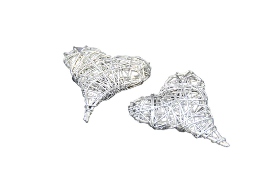 Drahtherz 4,5cm silber Drahtherz 4,5cm silber