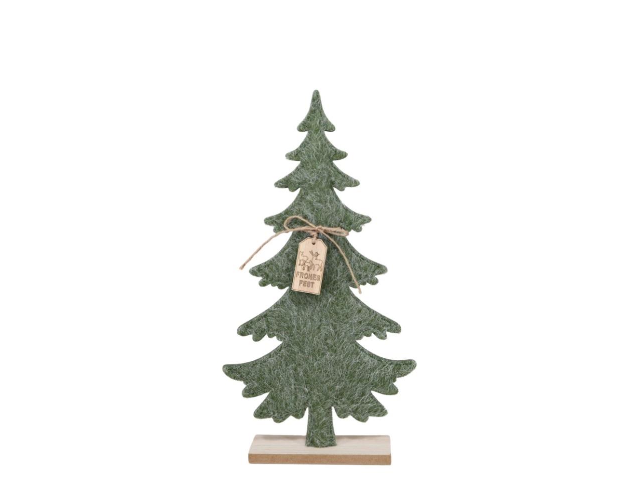 Tannenbau z. Stellen Filz/Holz grün/natur 40 cm