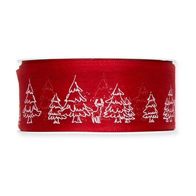 Druckband Winterwald 40 mm 18 Meter red/white 77