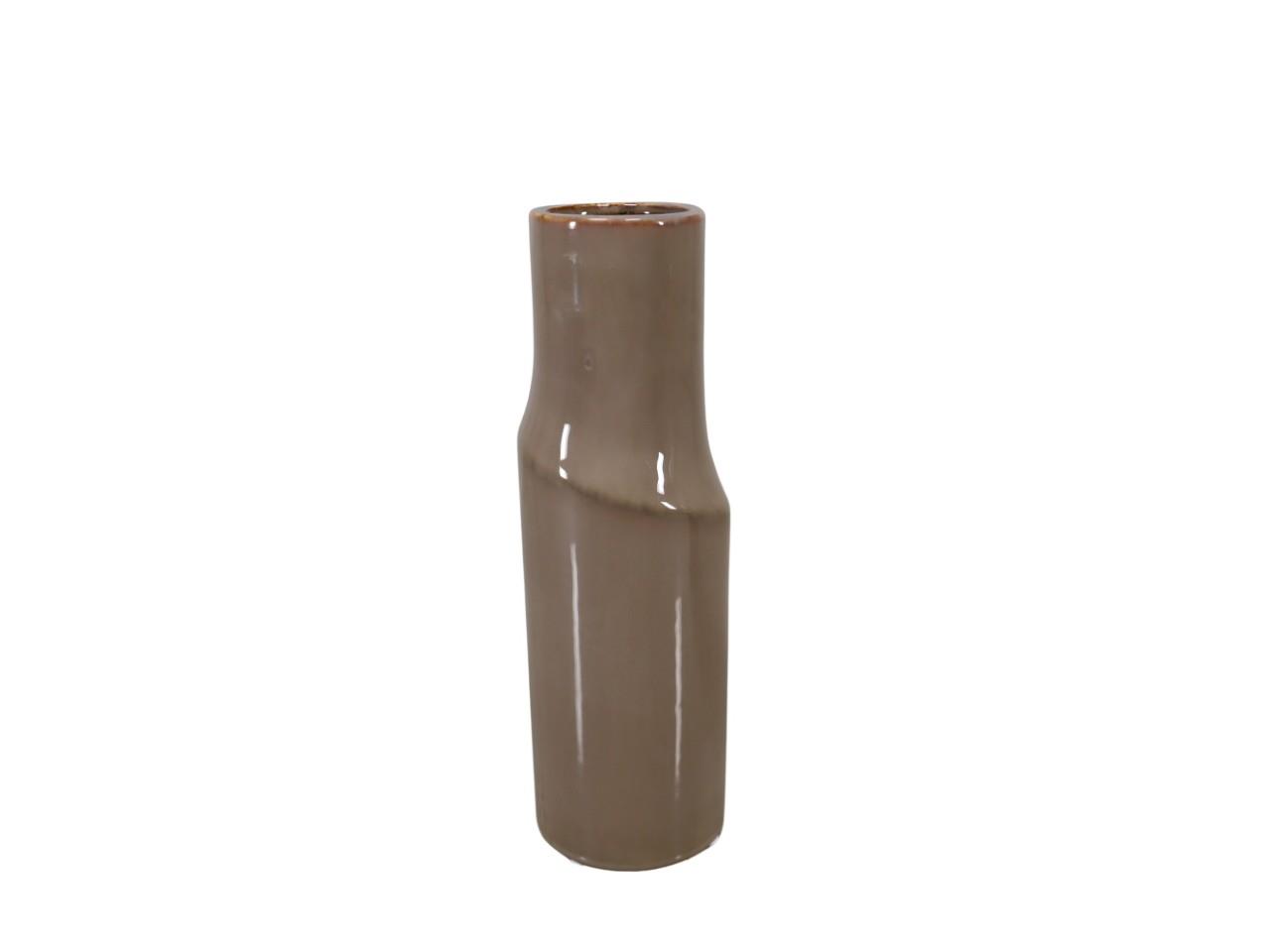 Vase Keramik taupe D 9 cm Höhe 28 cm Vase Keramik taupe D 9 cm Höhe 28 cm