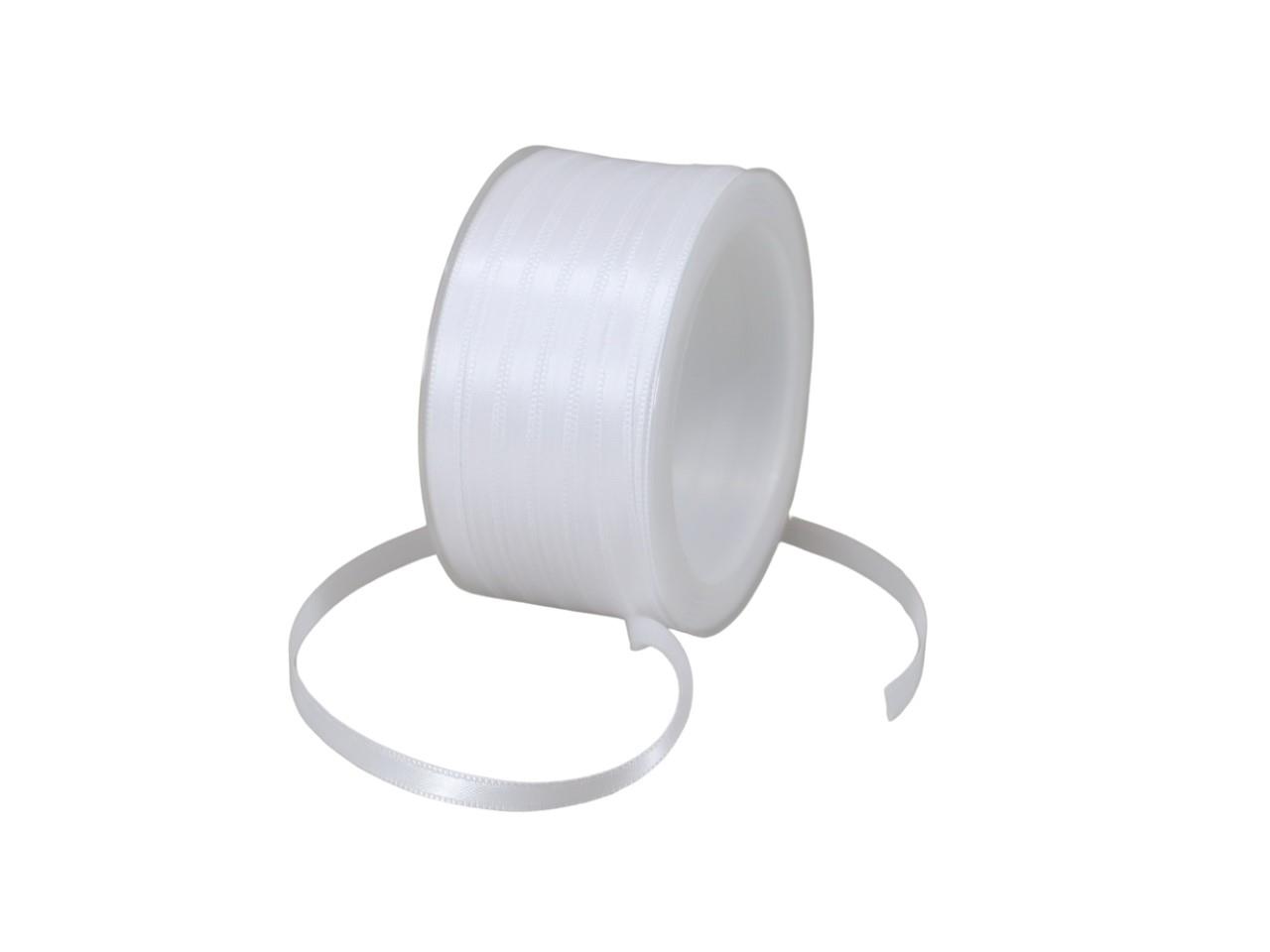 Satinband 6 mm 50 Meter weiss 700