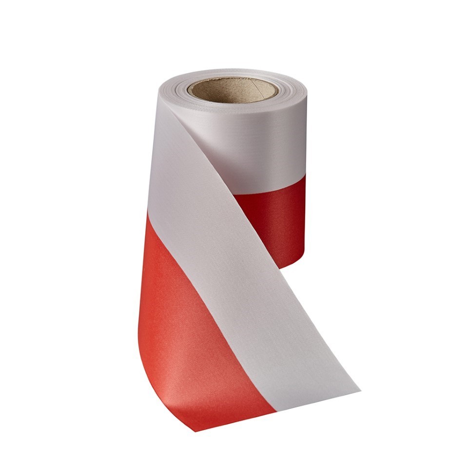 Nationalband 150mm NETTO Super-Satin rot-weiss
