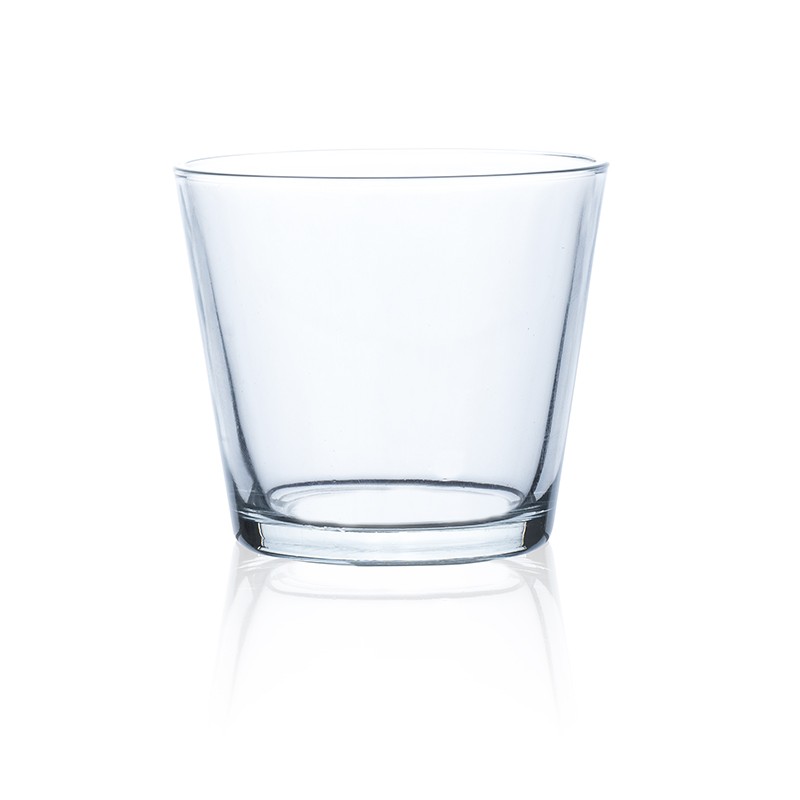 Glas konisch H 8 D 9 cm