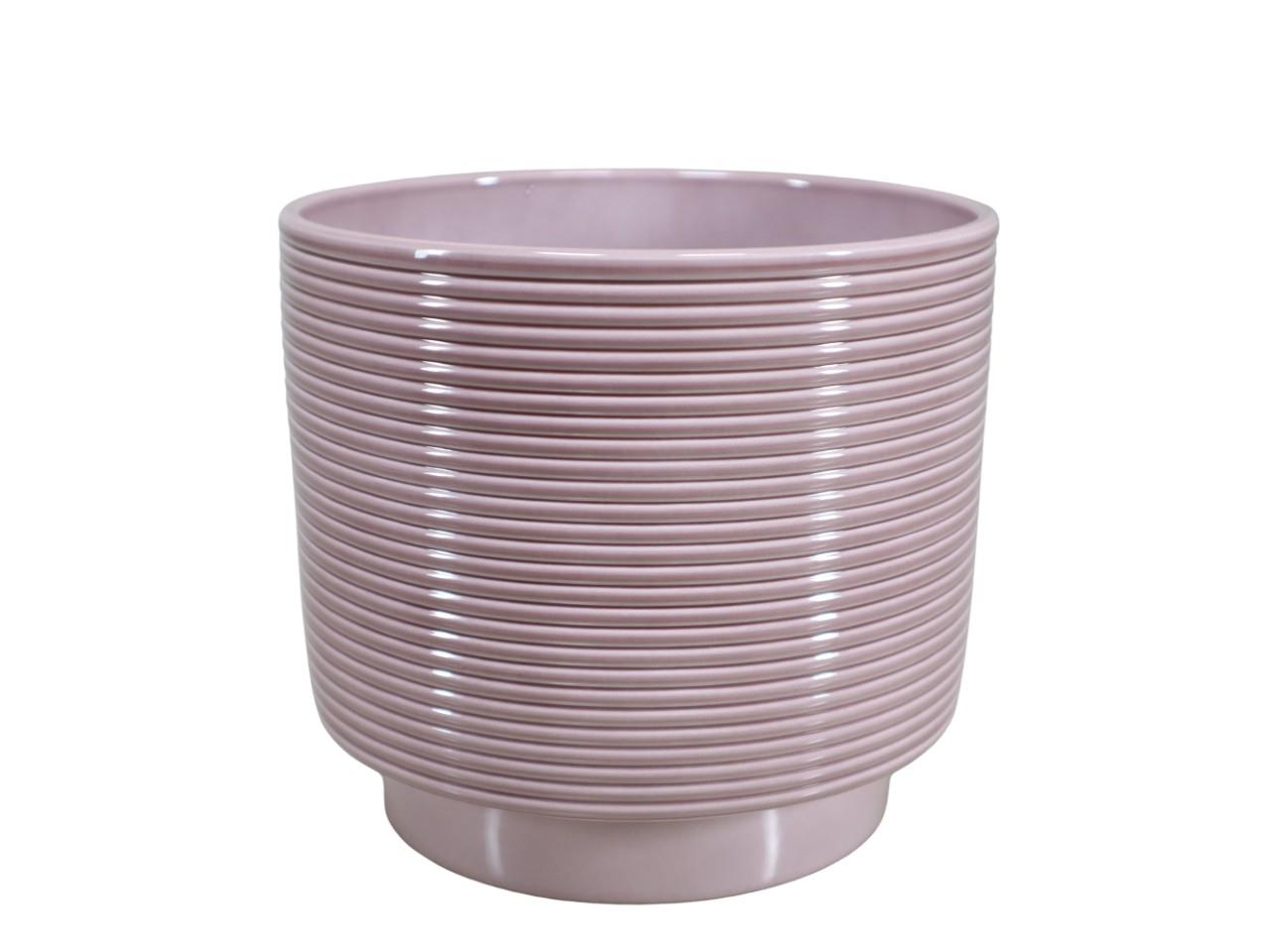 Cylindroübertopf m. Fuß Rings Keramik melange-lasur 19cm