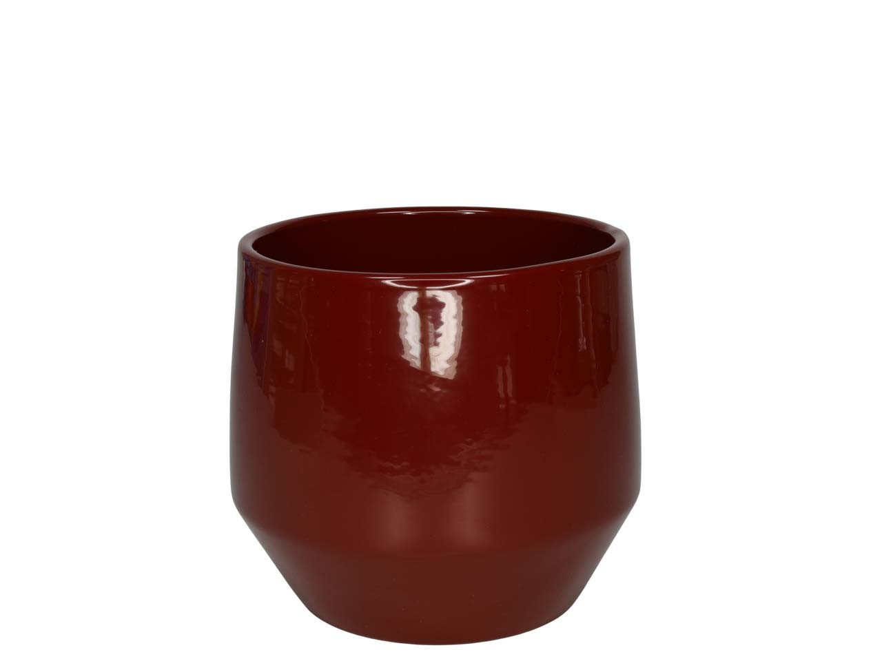 Übertopf Keramik weinrot glanz D16cm