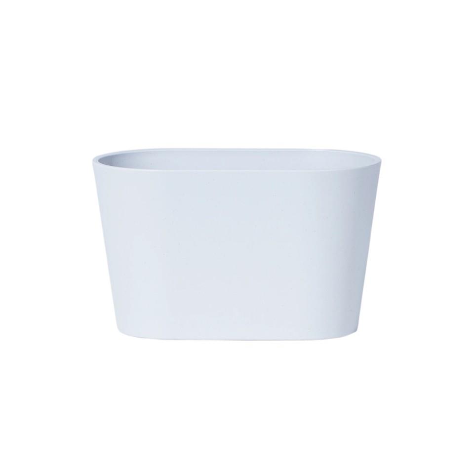 Schale oval glatte Oberfläche Kunststoff weiß L22x12xH13cm