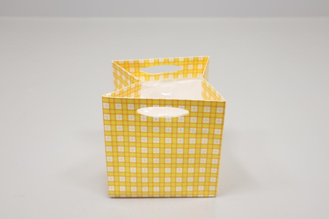 Tasche Quadro Kunststoff gelb D10,5x10,5cm