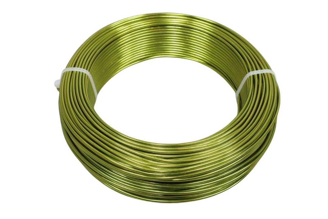 Aluminium-Draht 2,0 60m/500 gr. olivgrün NETTO