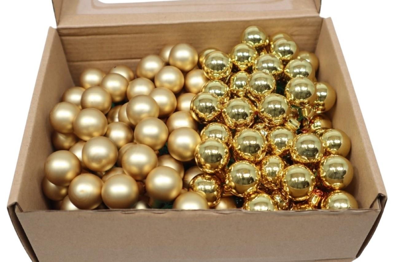 Glaskugel 20 mm a.Draht 144 St. gold