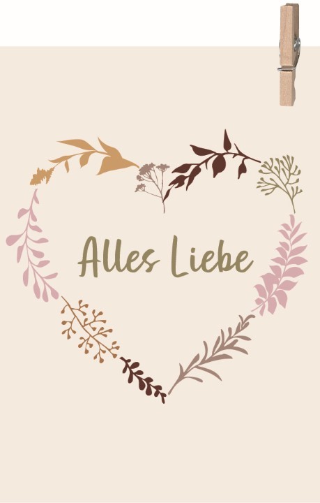 Minikarten Alles Liebe 7,5x5 cm
