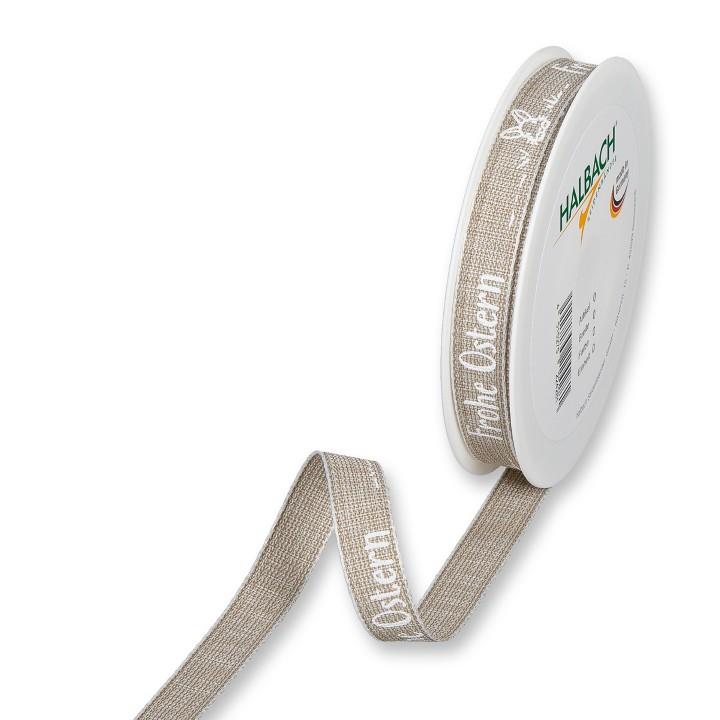 Druckband Herzen 15 mm 20 Meter linen 72