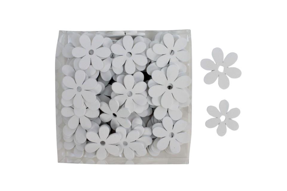 Blütenstreuer Laura Holz weiss D4+3cm