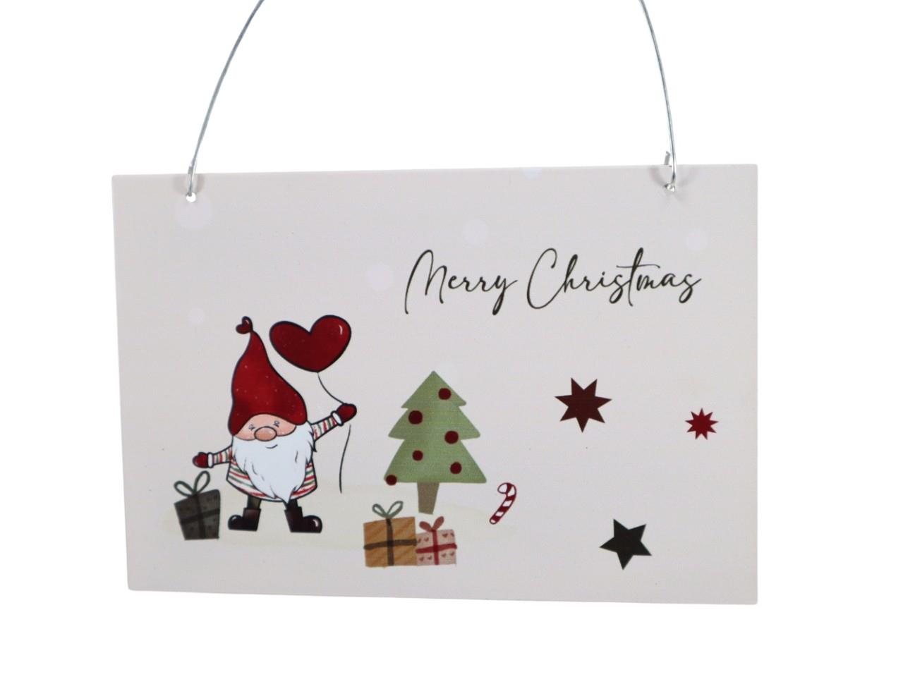 Schild Weihnachten Metall D18x12cm Schild Weihnachten Metall D18x12cm