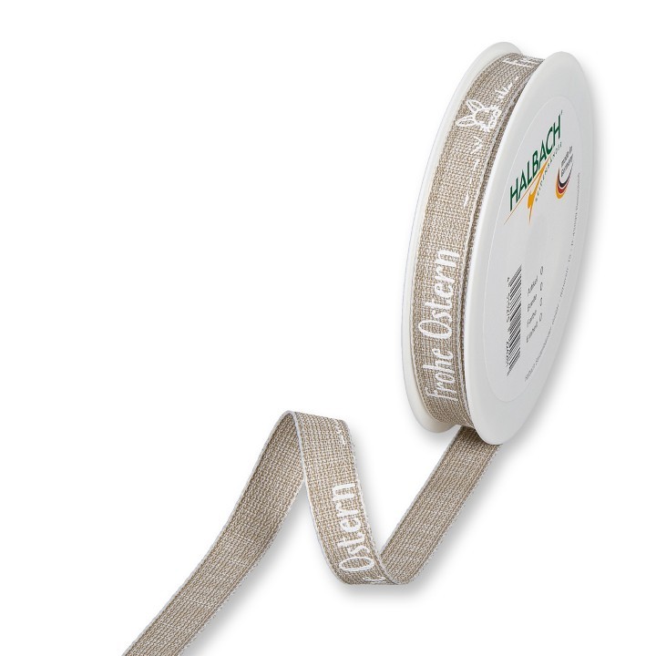 Druckband Herzen 15 mm 20 Meter linen 72