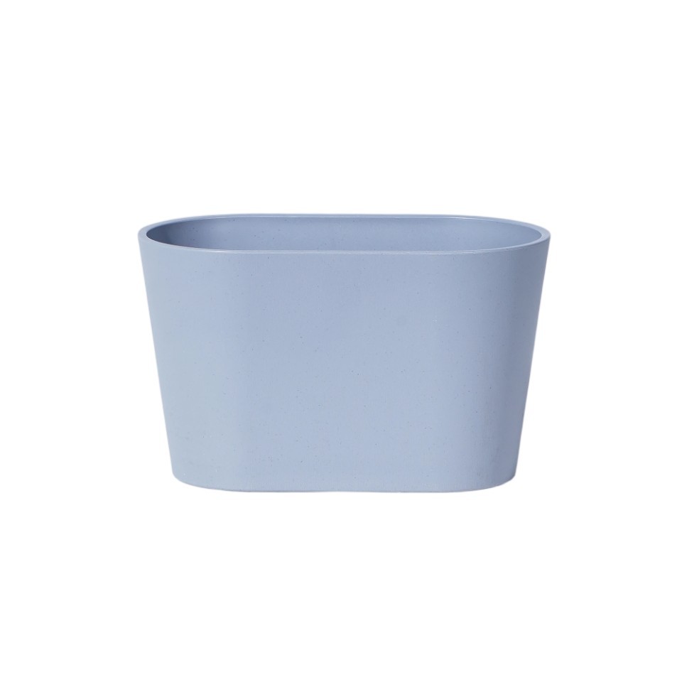 Schale oval glatte Oberfläche Kunststoff grau L22x12xH13cm