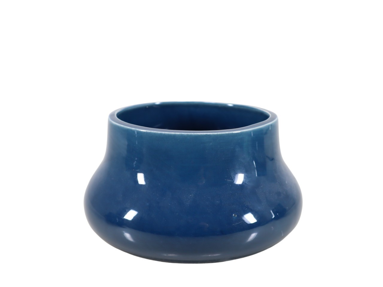 Übertopf/Schale Keramik blau D19cm